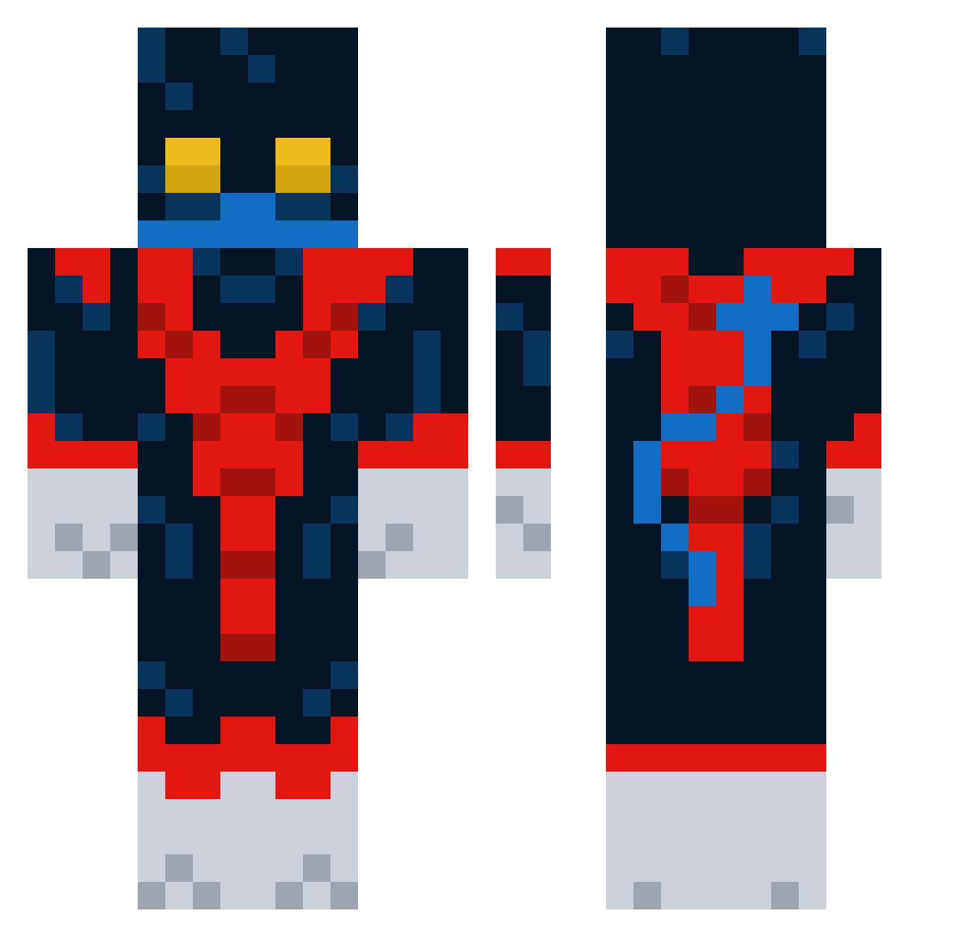 iisbagel Minecraft skin, front and back view
