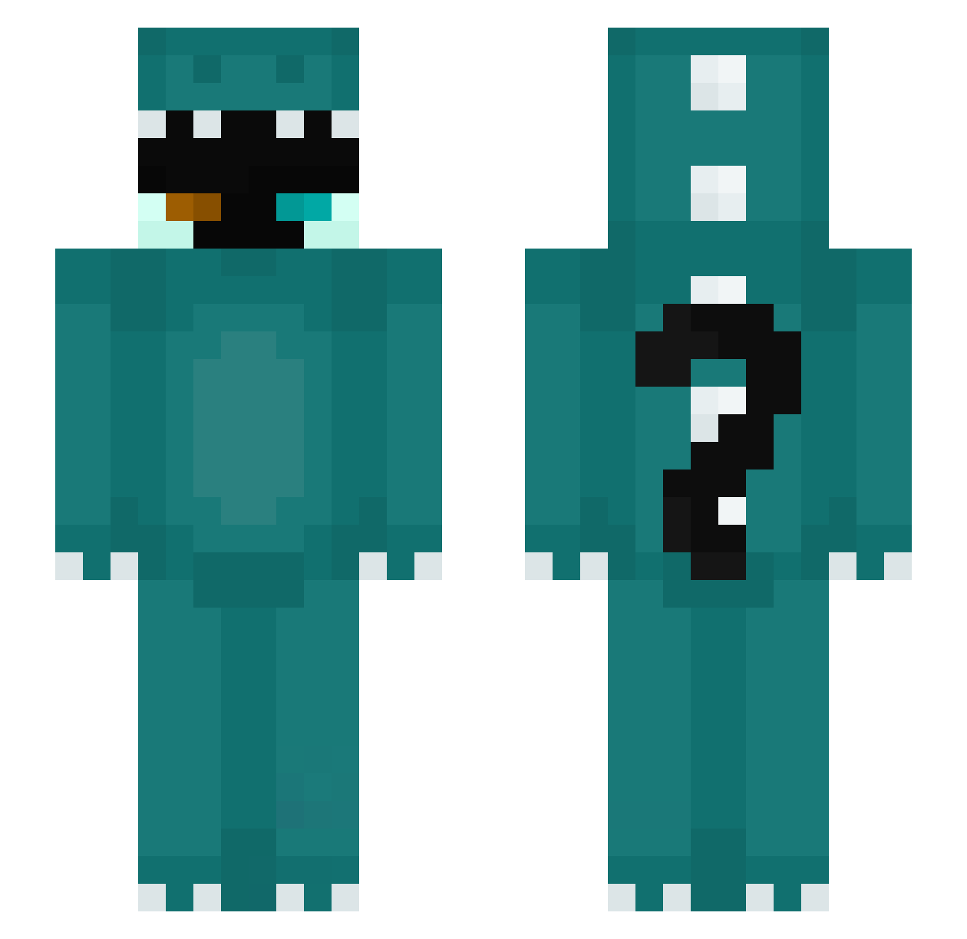 Bannain Minecraft skin, front and back view