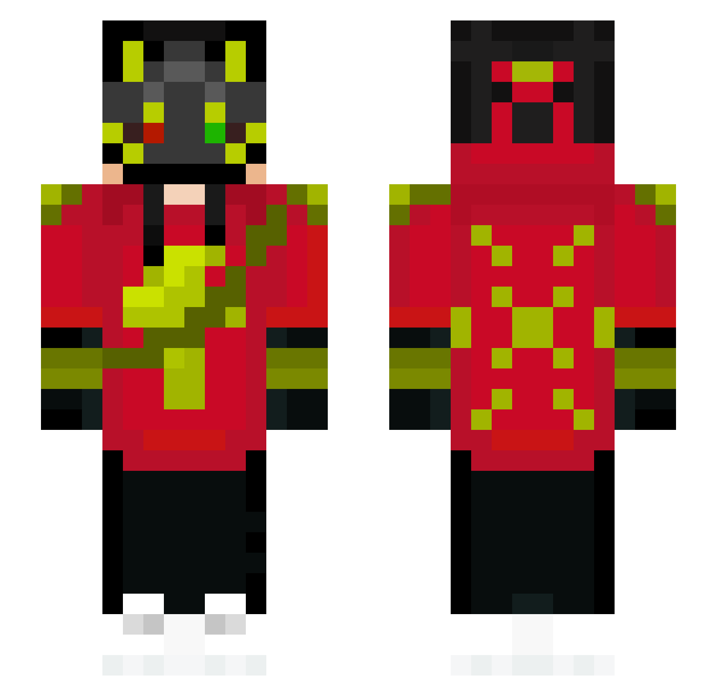 Tyty_Yt Minecraft skin, front and back view
