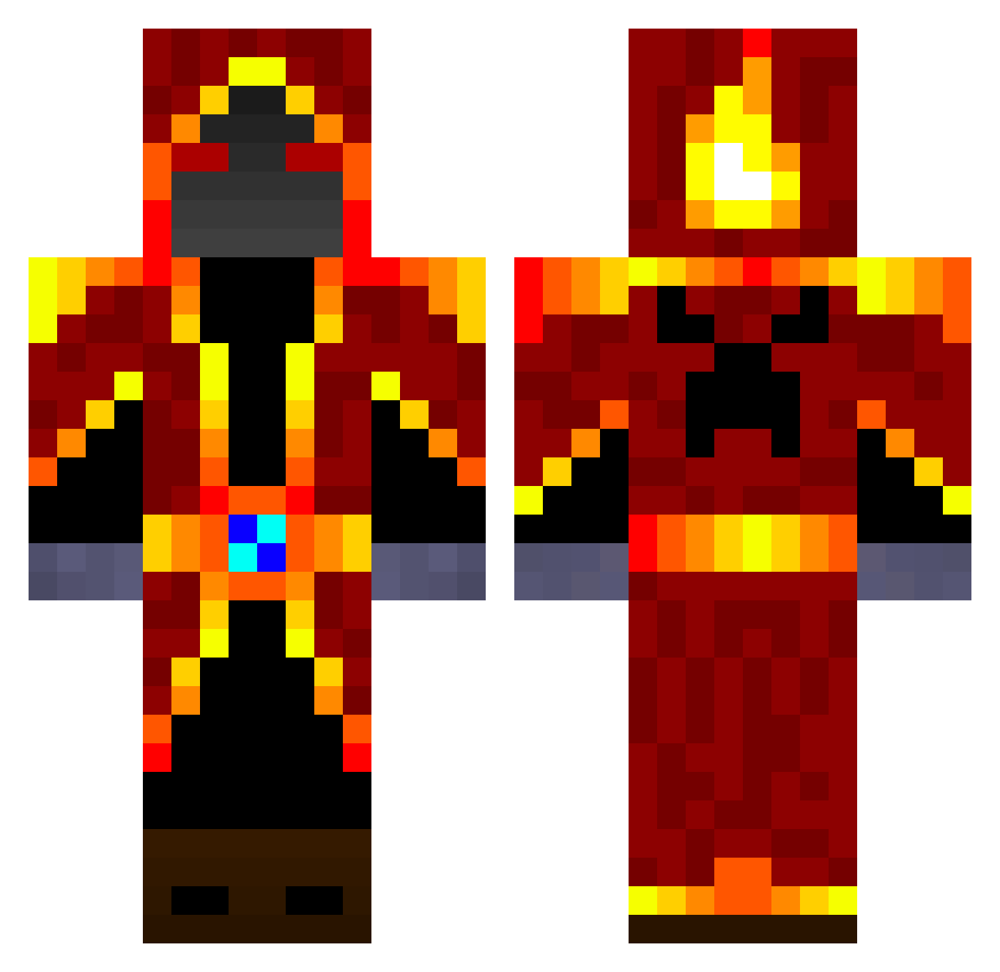 Vider_Bro Minecraft skin, front and back view
