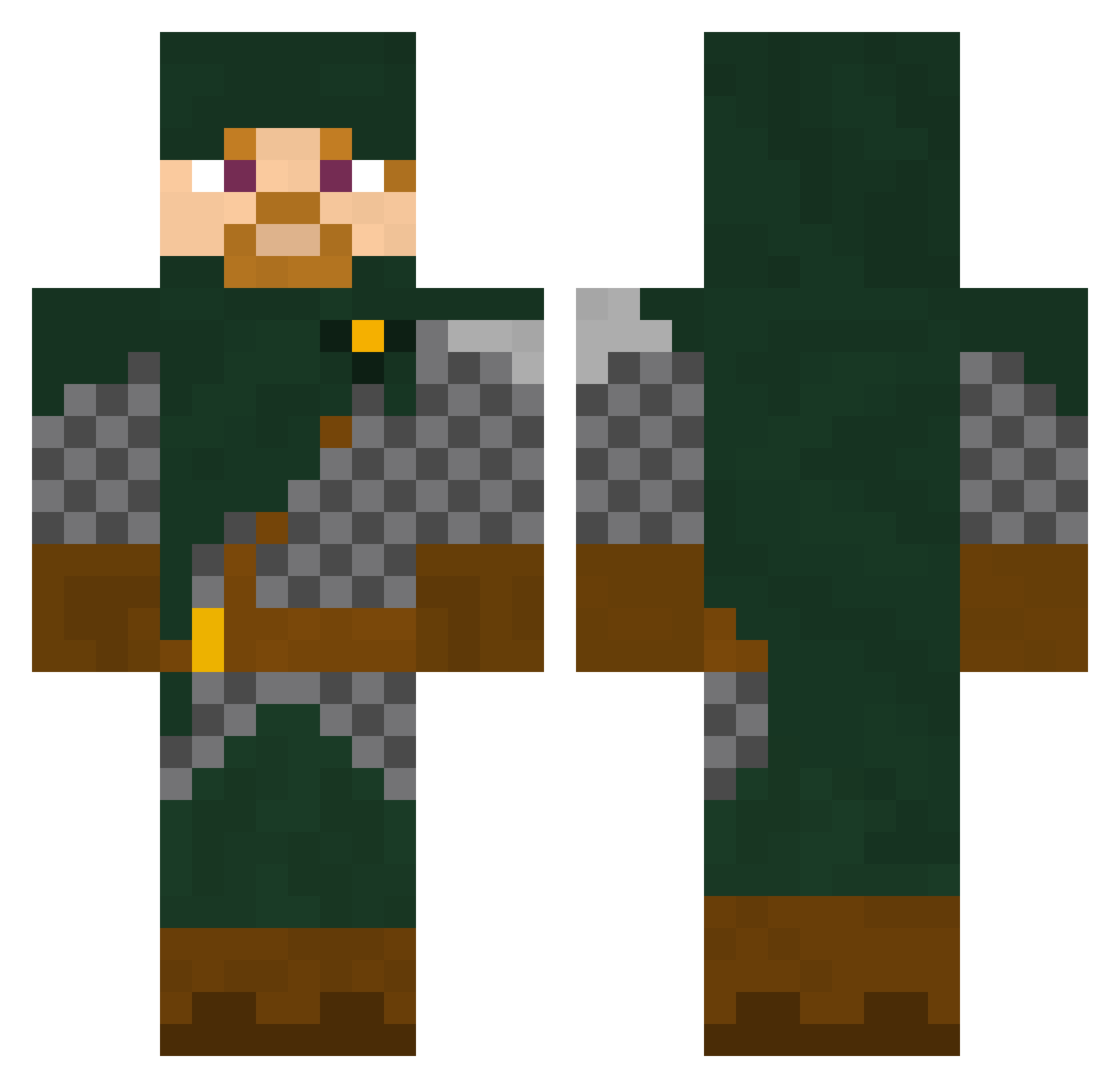 Aronimous_101 Minecraft skin, front and back view