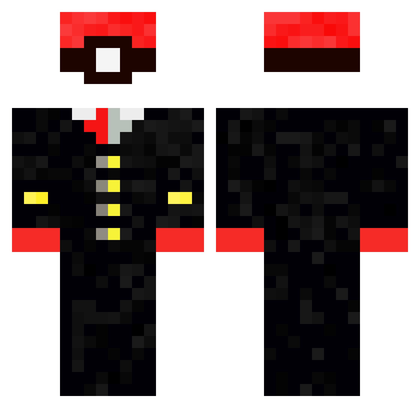 poo_but_ninja Minecraft skin, front and back view