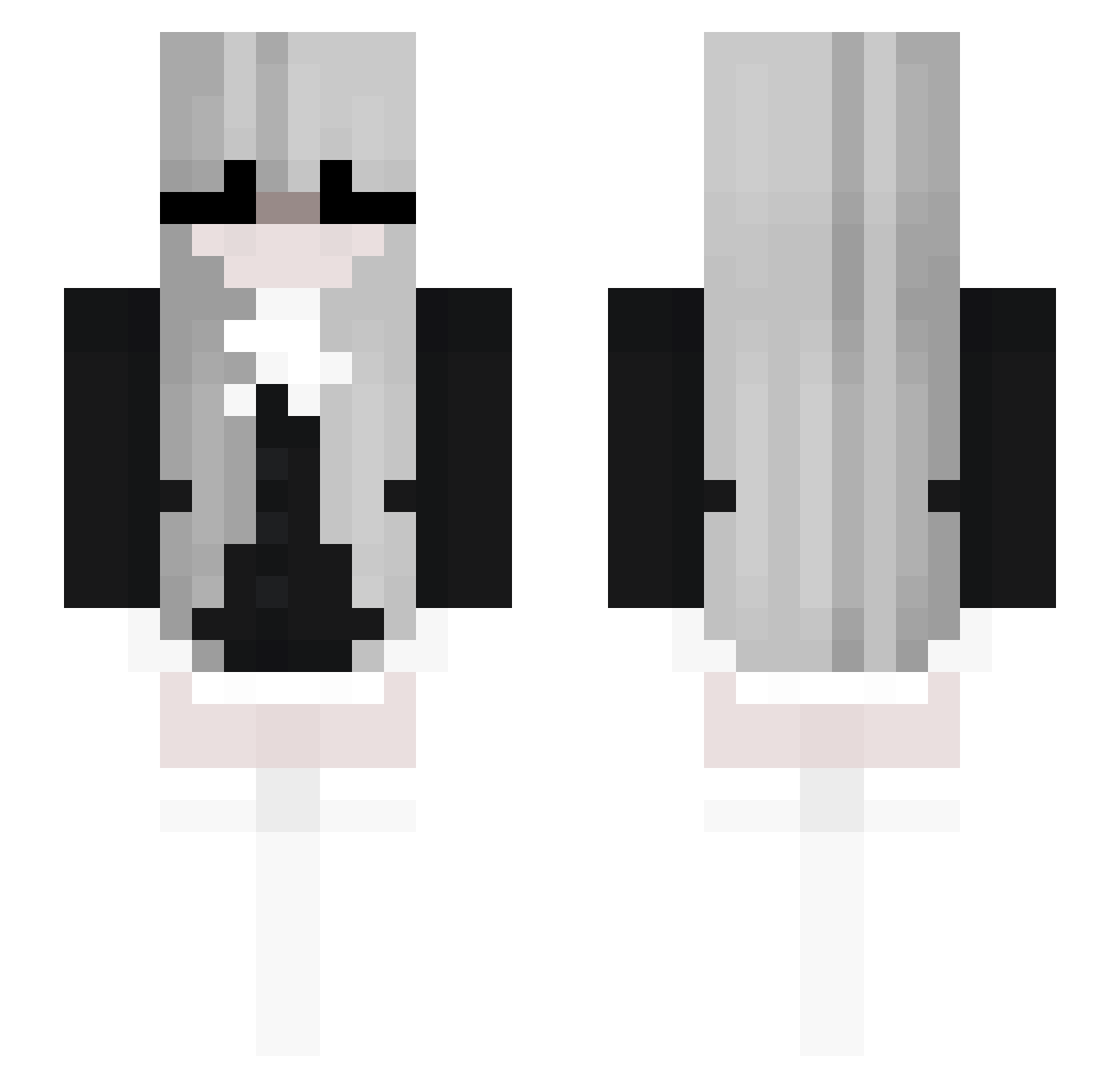 Wolfpack007 Minecraft skin, front and back view