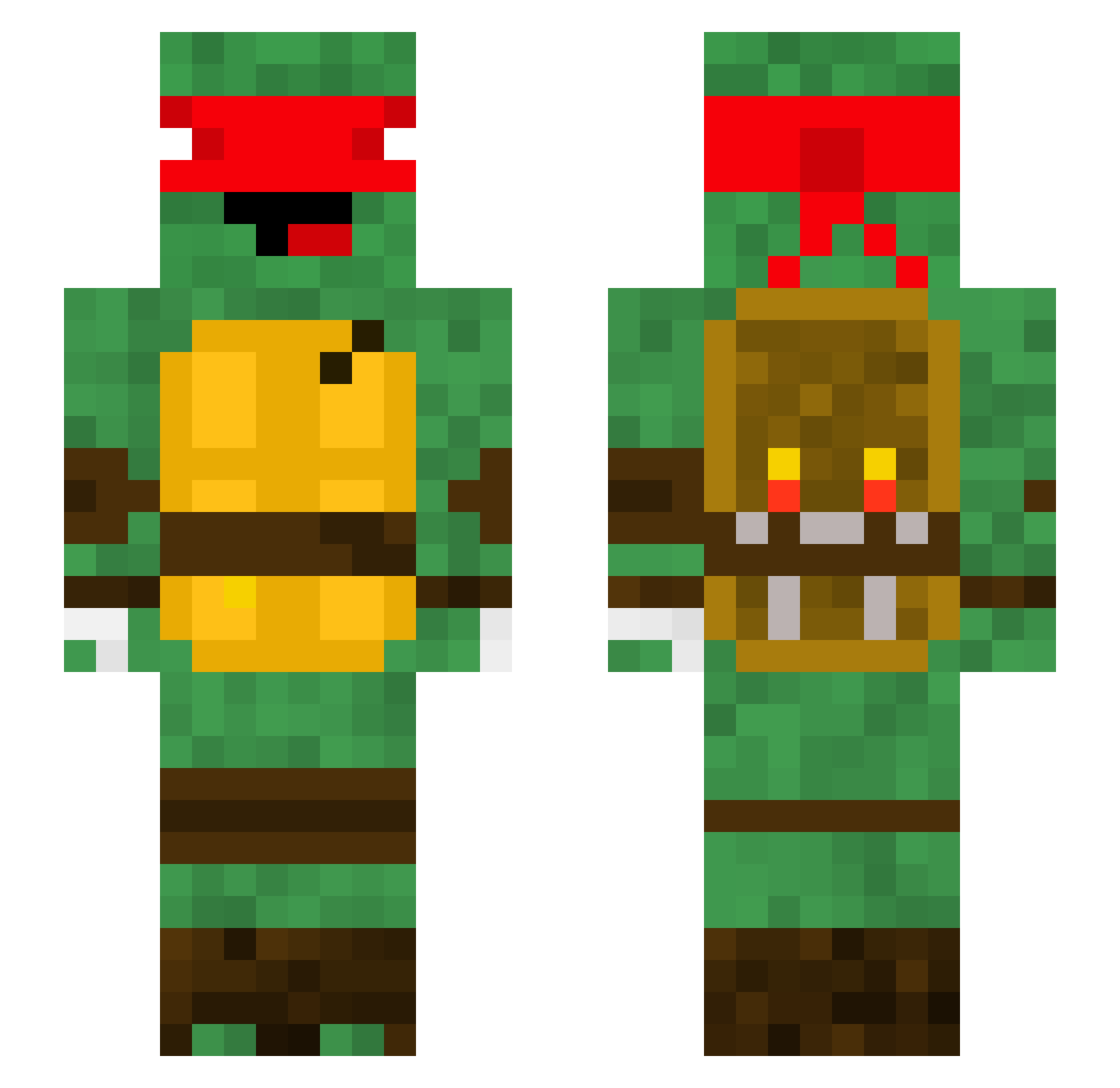 42zero Minecraft skin, front and back view