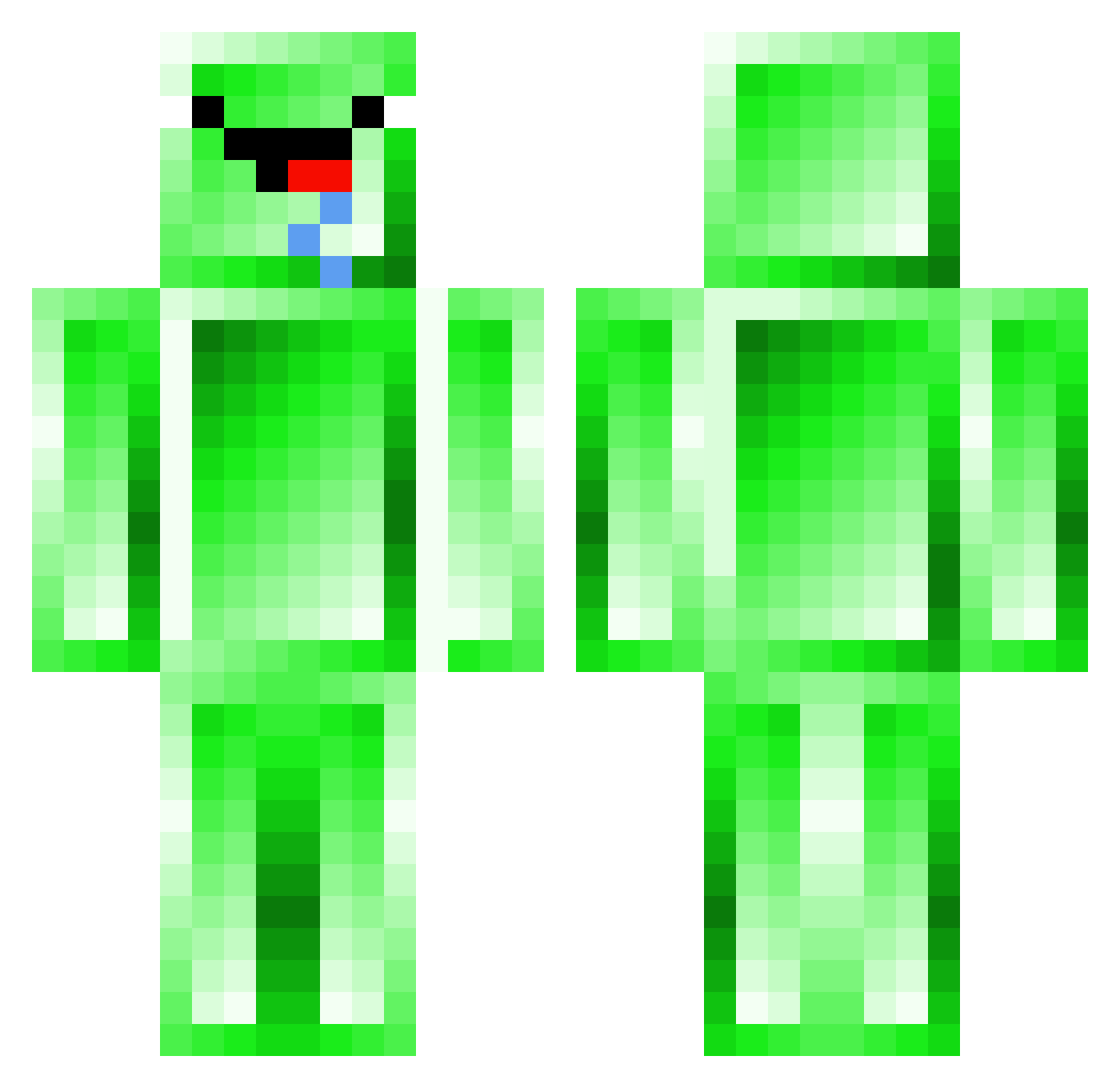 Ciachu12 Minecraft skin, front and back view