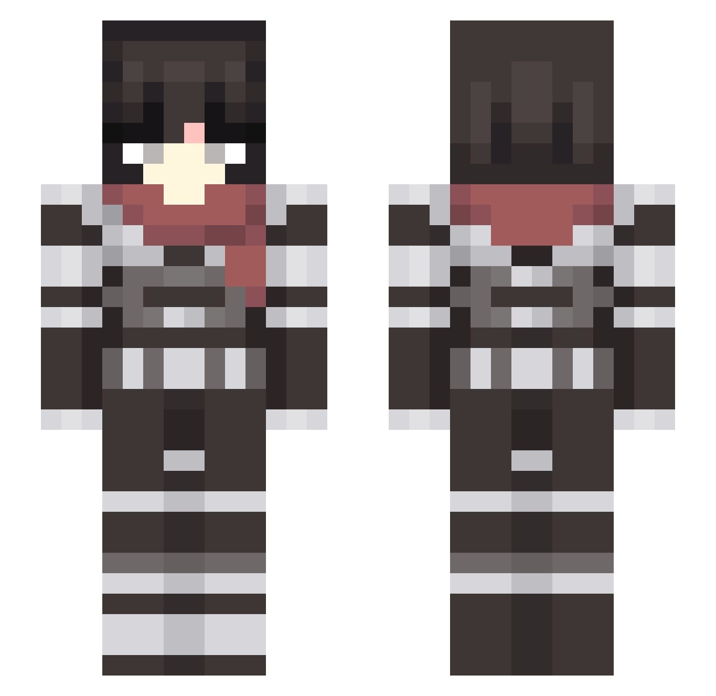 nahyzz Minecraft skin, front and back view