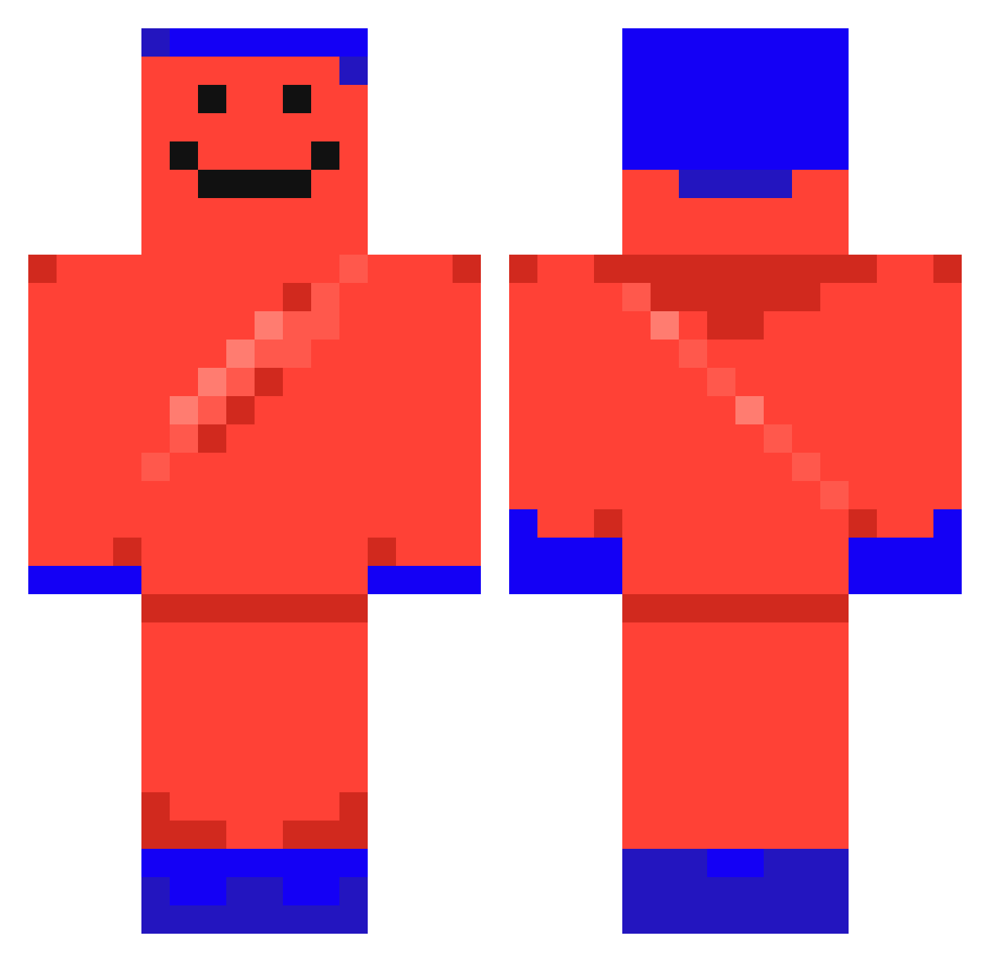 aintworried Minecraft skin, front and back view