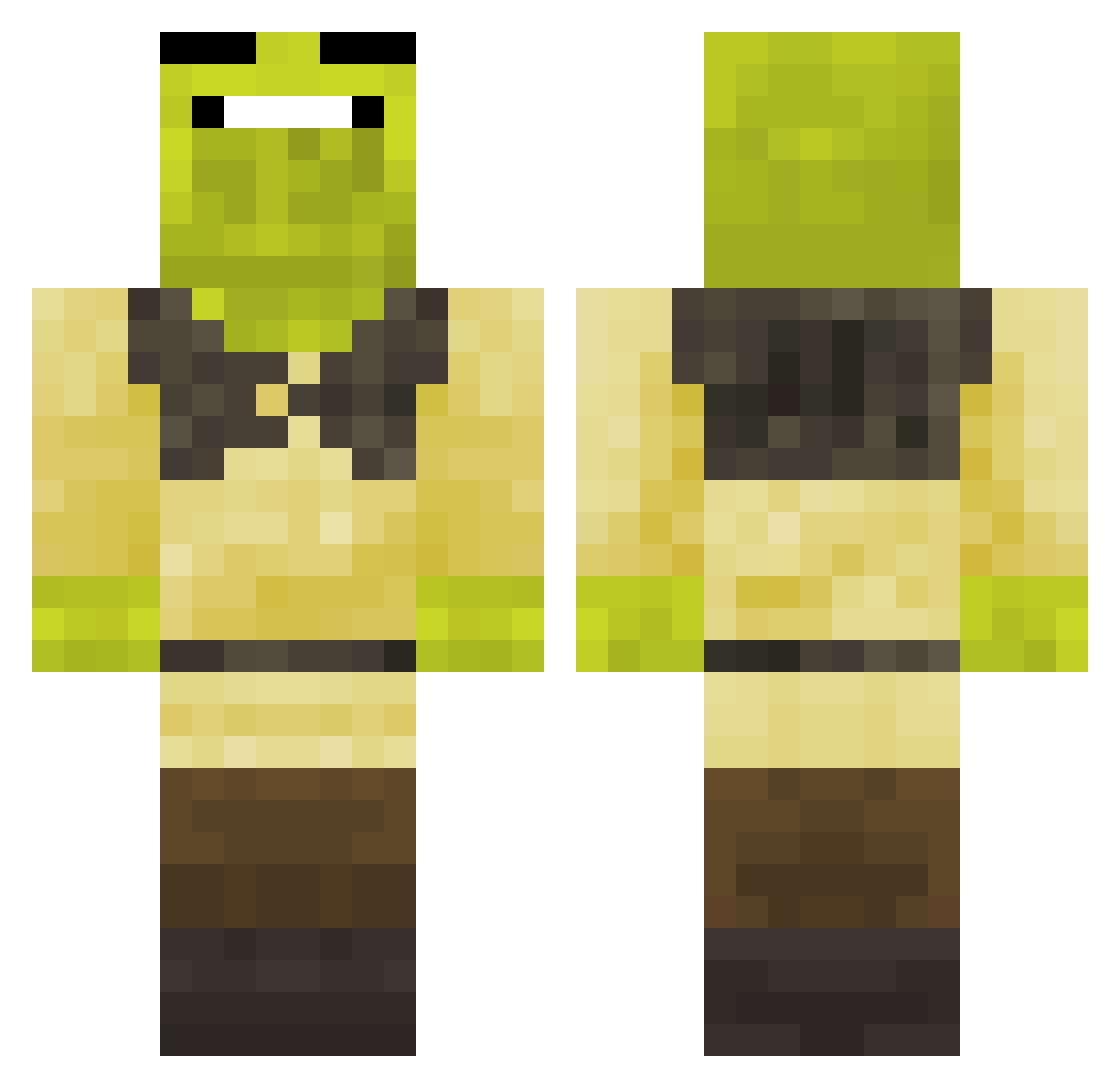 L_invalide Minecraft skin, front and back view