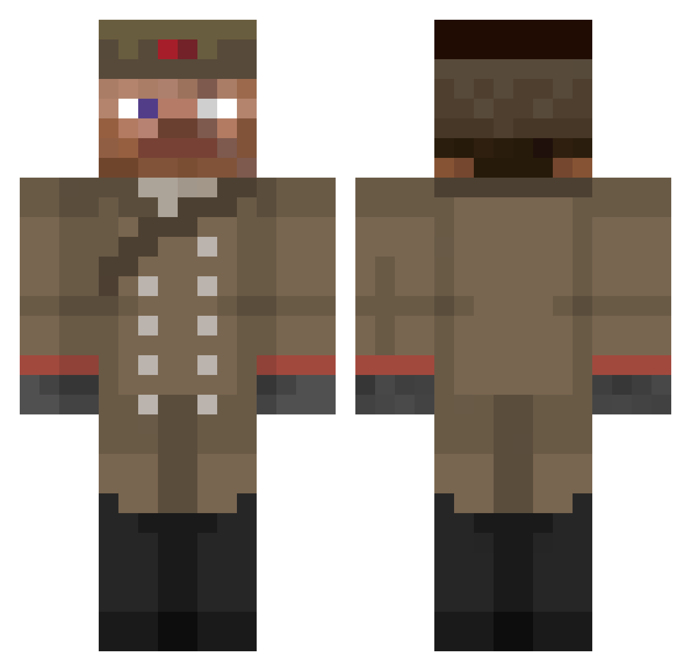 qw3r2y Minecraft skin, front and back view