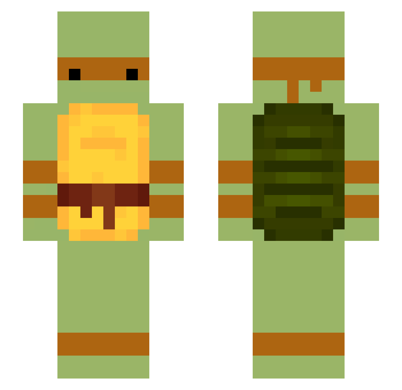 KingJulien_GHG Minecraft skin, front and back view