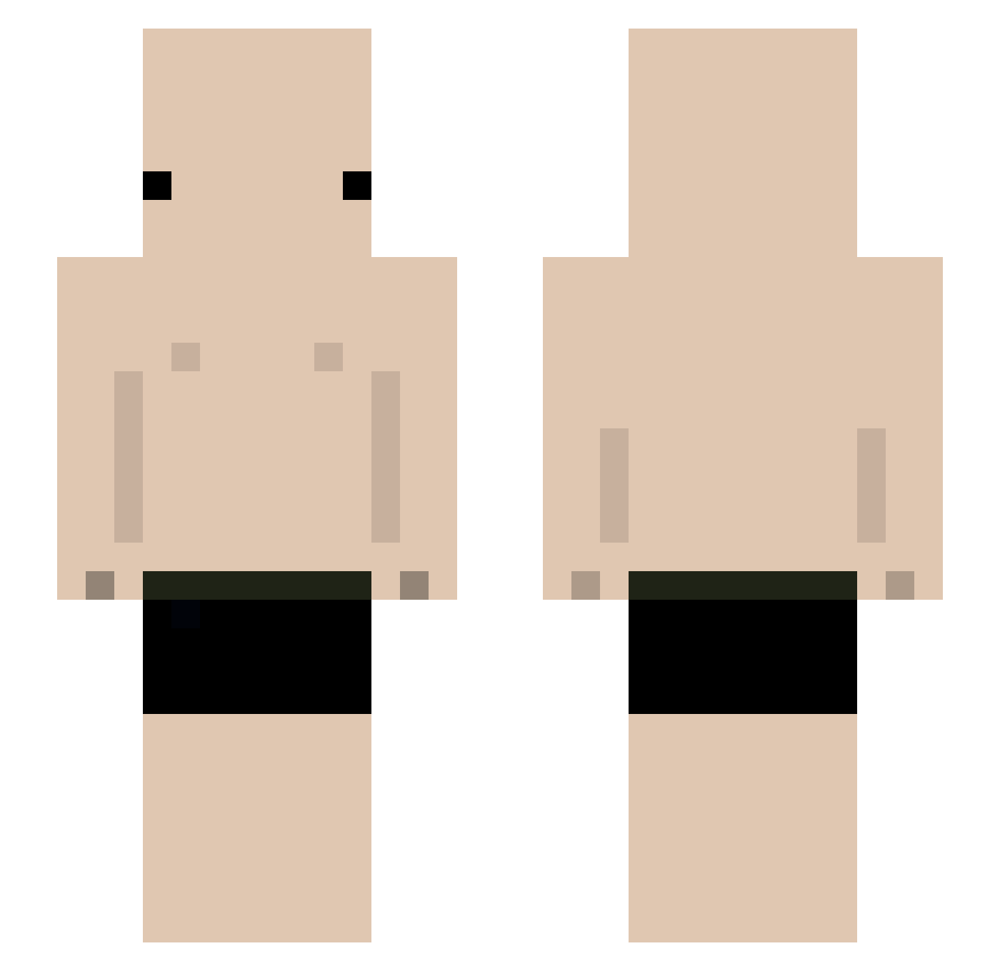 Felizius Minecraft skin, front and back view