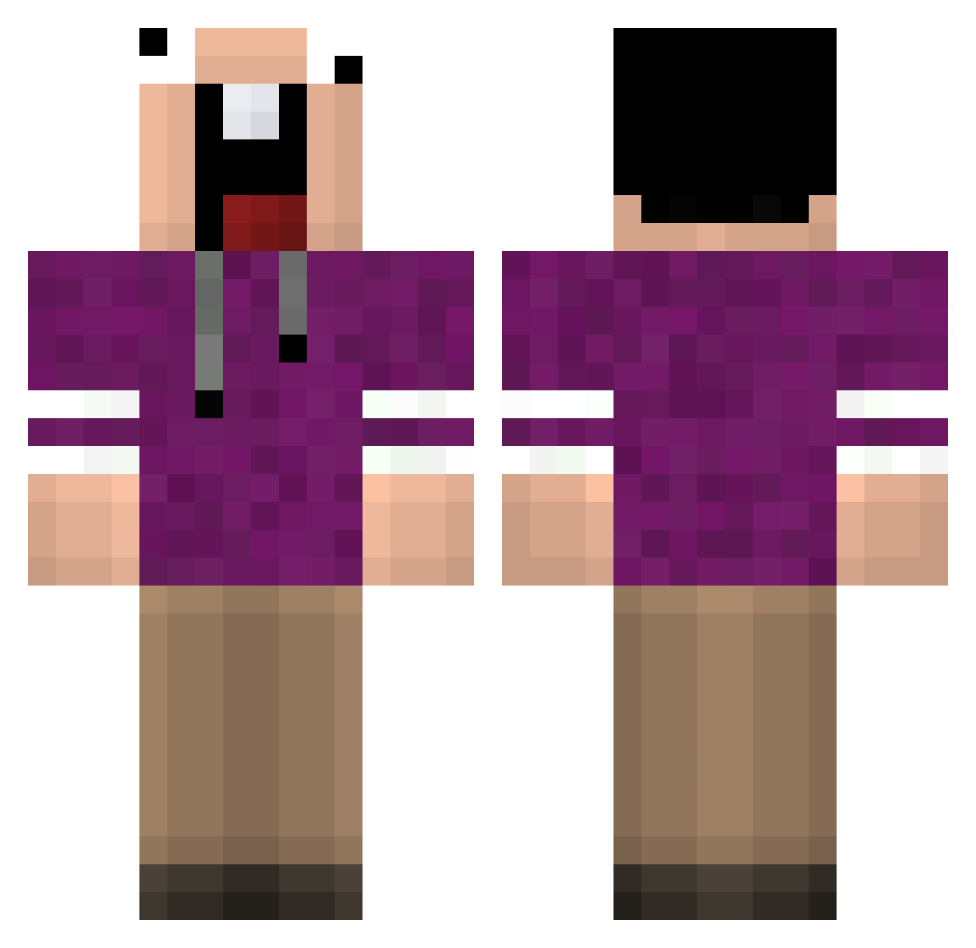 Jst_ColoBra Minecraft skin, front and back view