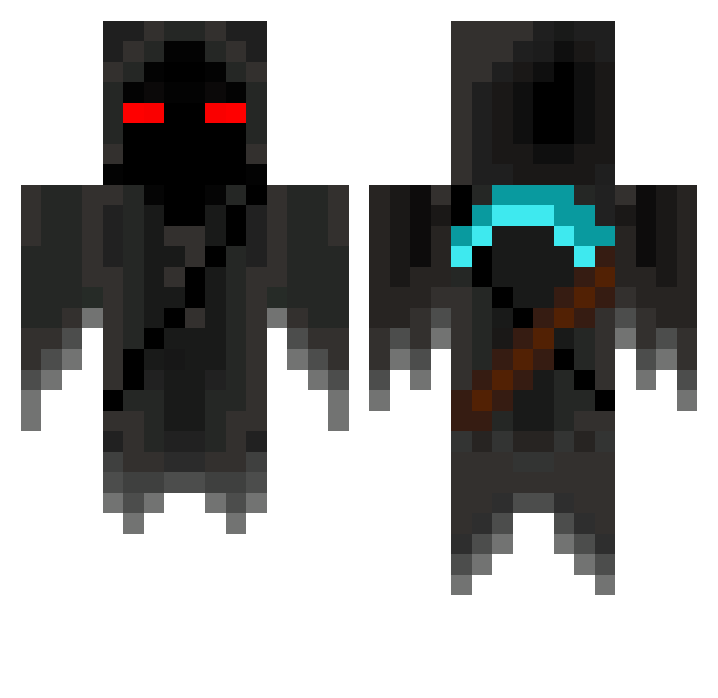 iExTaZy Minecraft skin, front and back view
