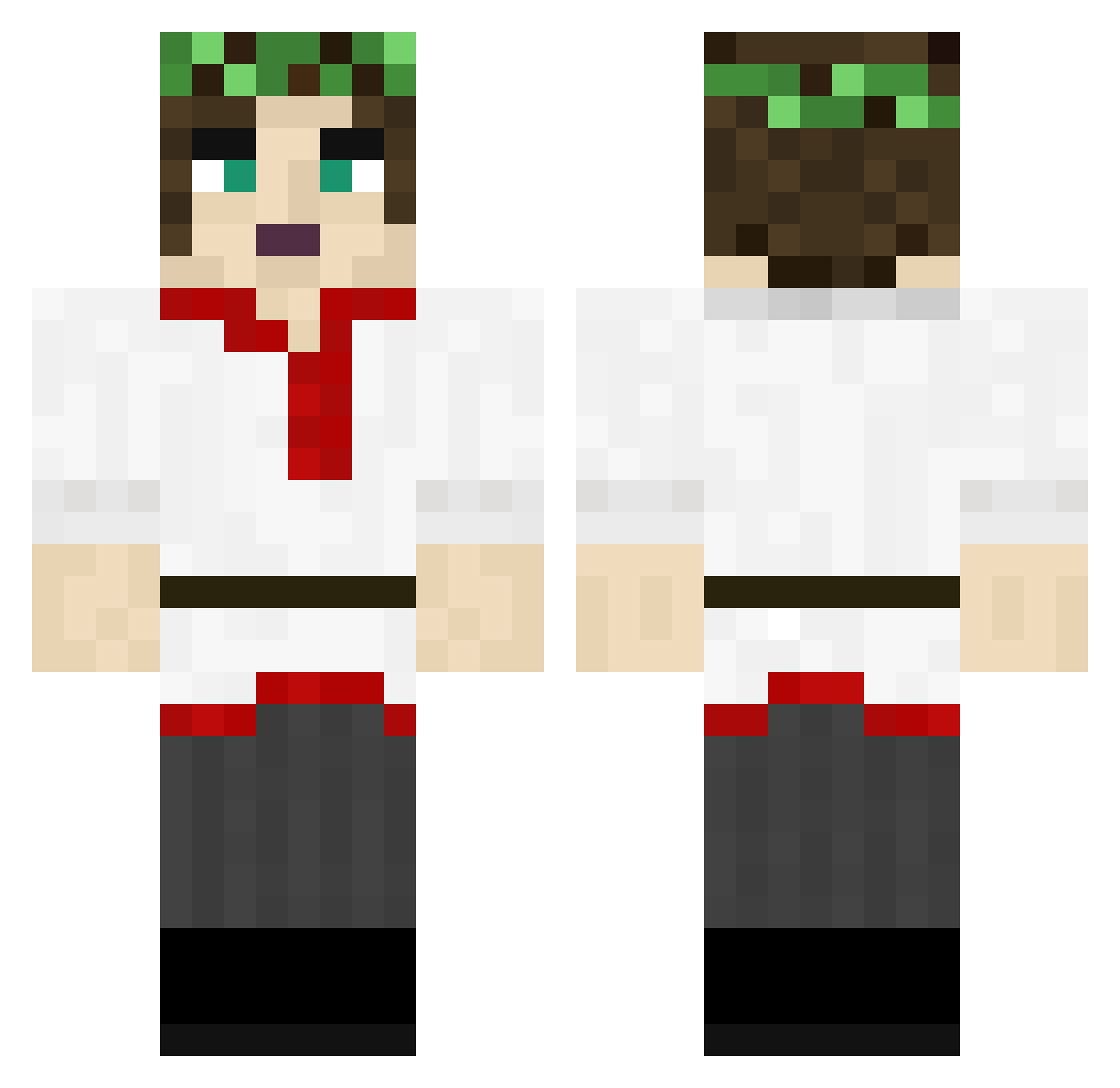 Falgren96 Minecraft skin, front and back view
