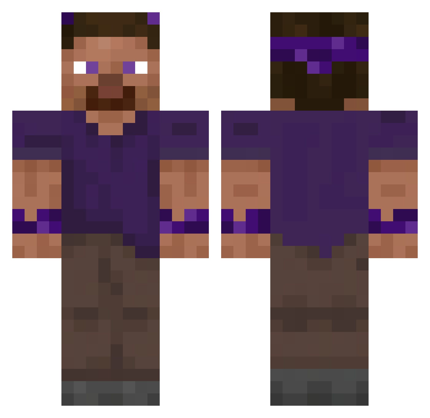 s_4 Minecraft skin, front and back view