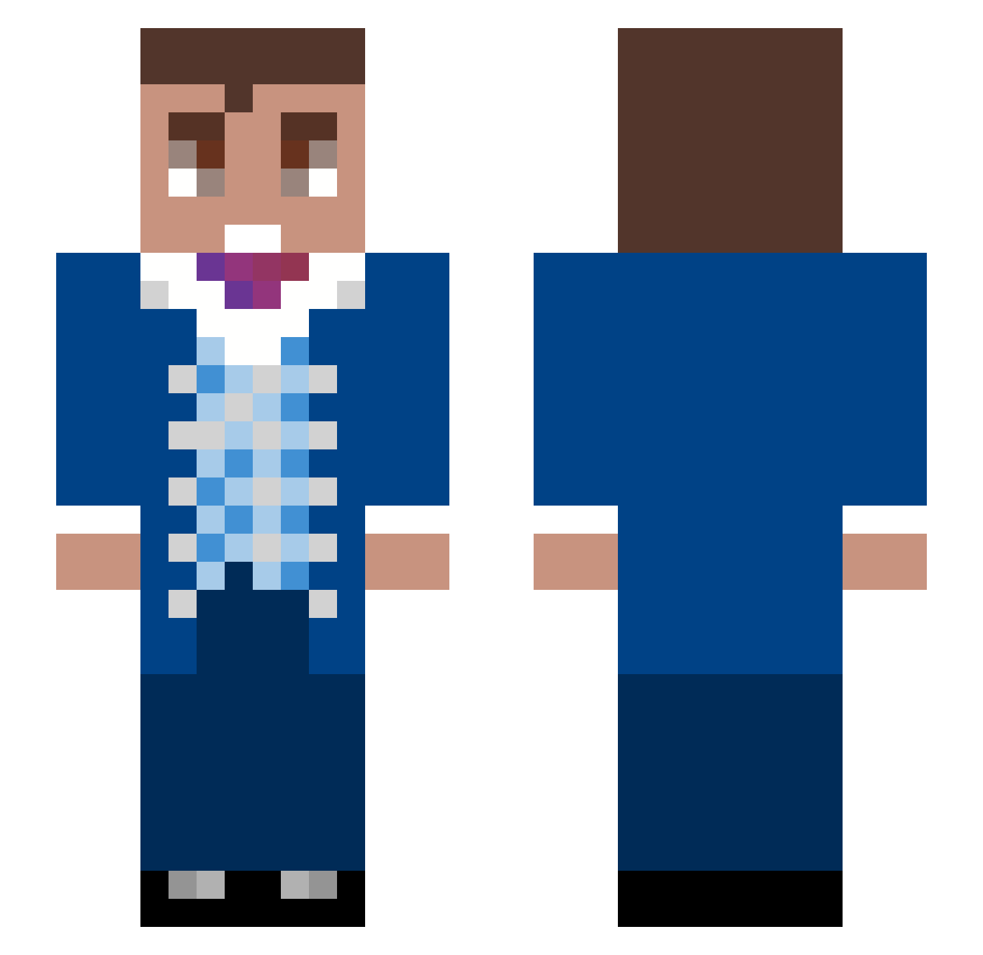 ole0thebeast0 Minecraft skin, front and back view