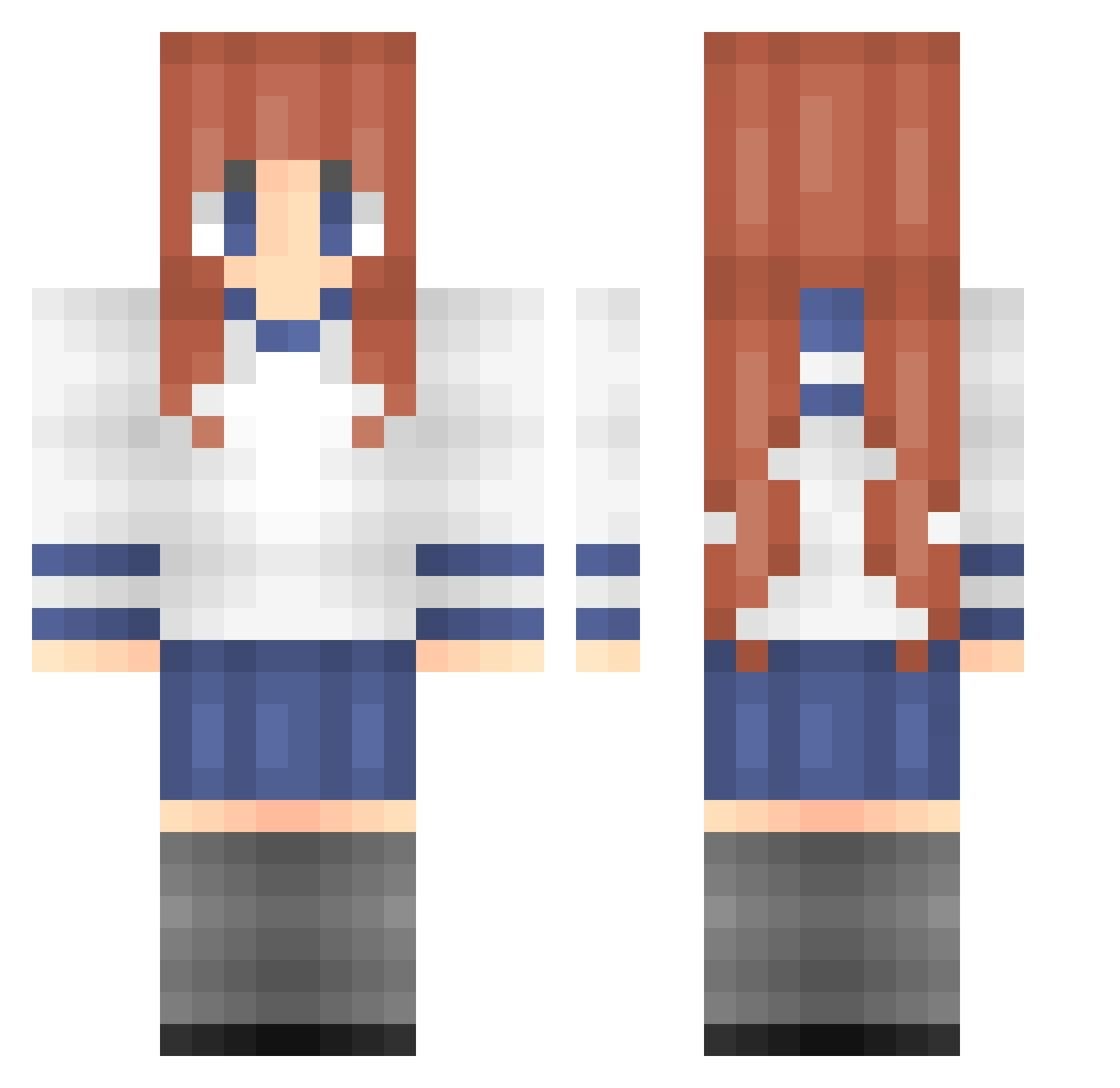 EatThatPusssy445 Minecraft skin, front and back view