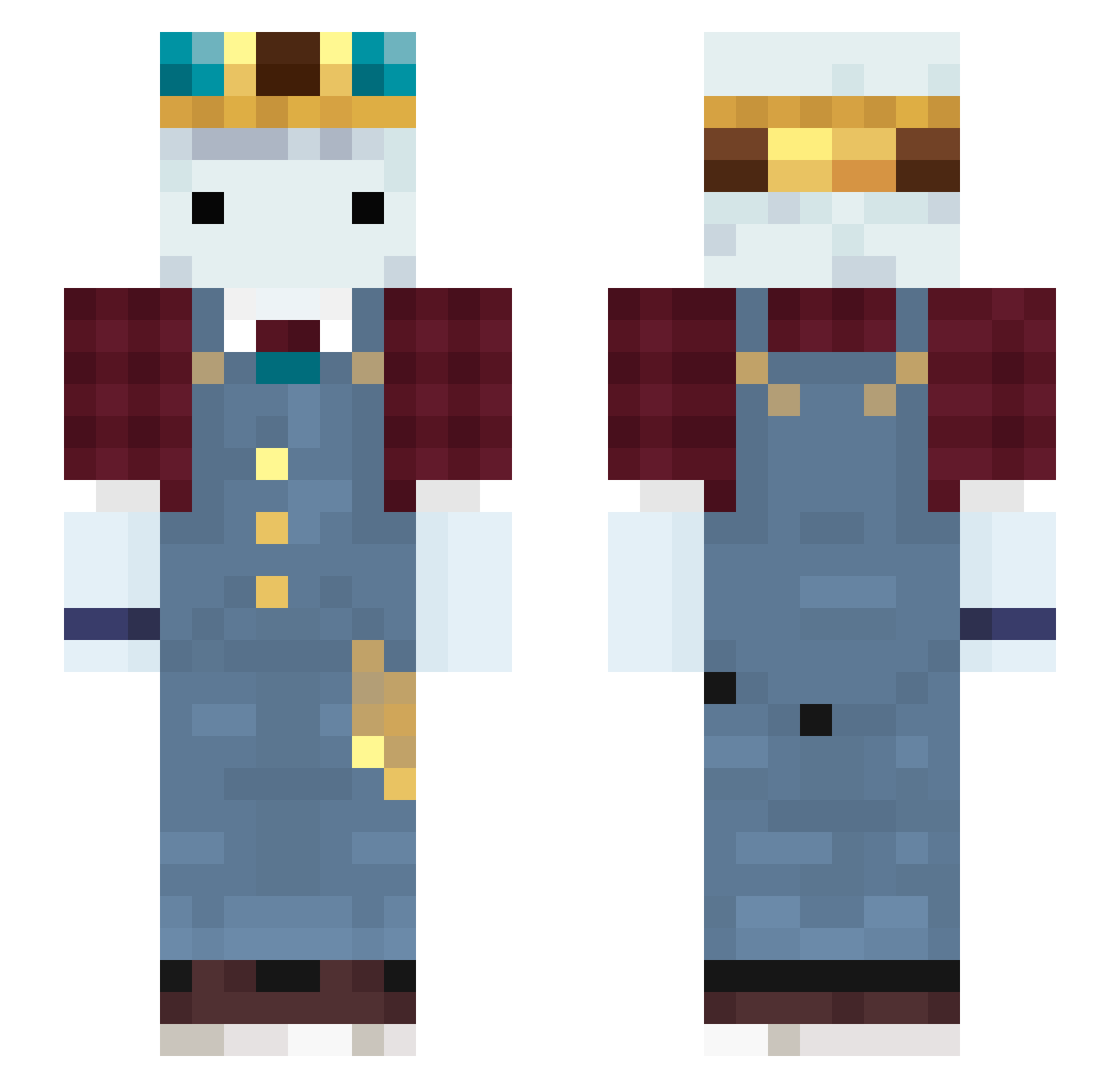 sadoo_ Minecraft skin, front and back view