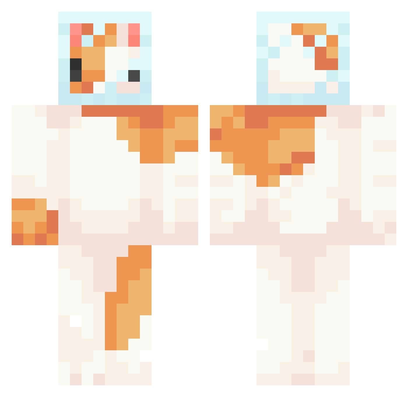 k3pt_ Minecraft skin, front and back view