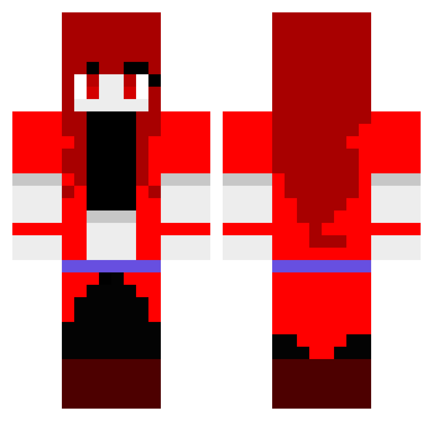 SilverYT9 Minecraft skin, front and back view
