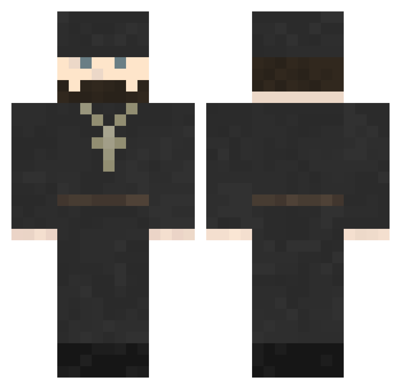 HassanNasrallaah Minecraft skin, front and back view