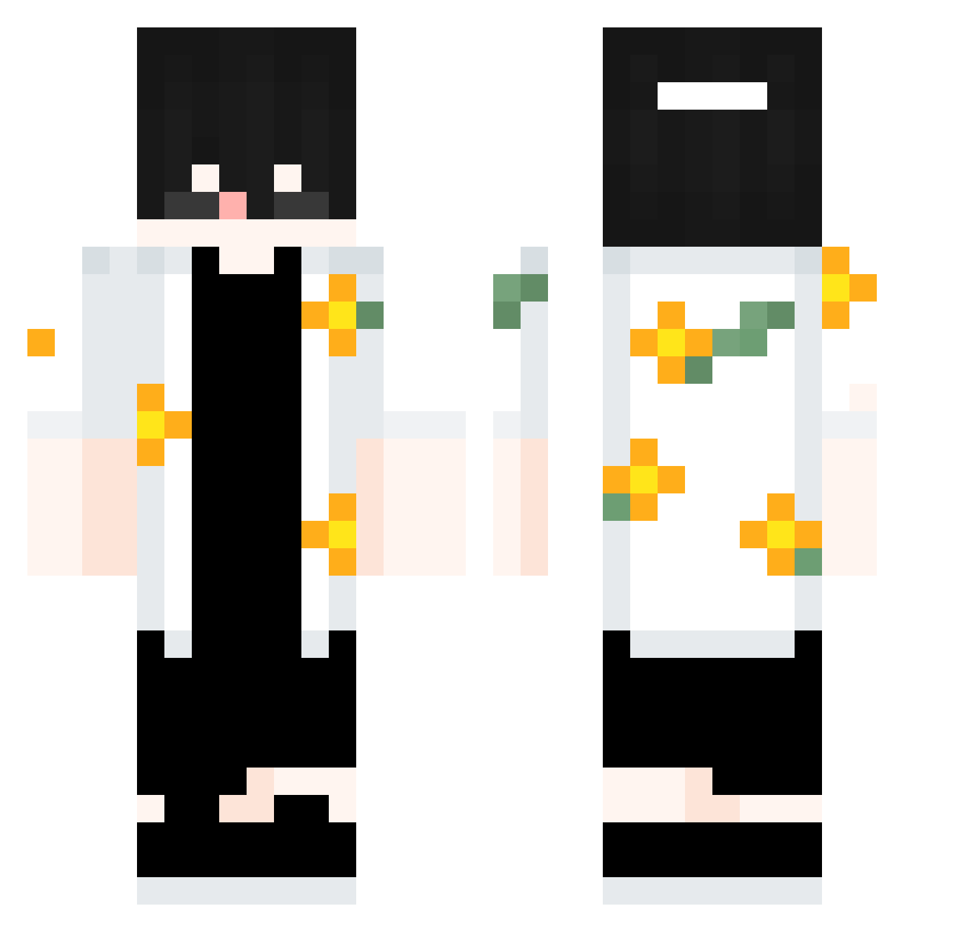 Ye_2_Tap Minecraft skin, front and back view