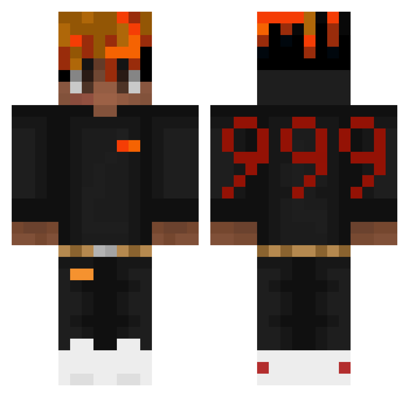smajstr Minecraft skin, front and back view