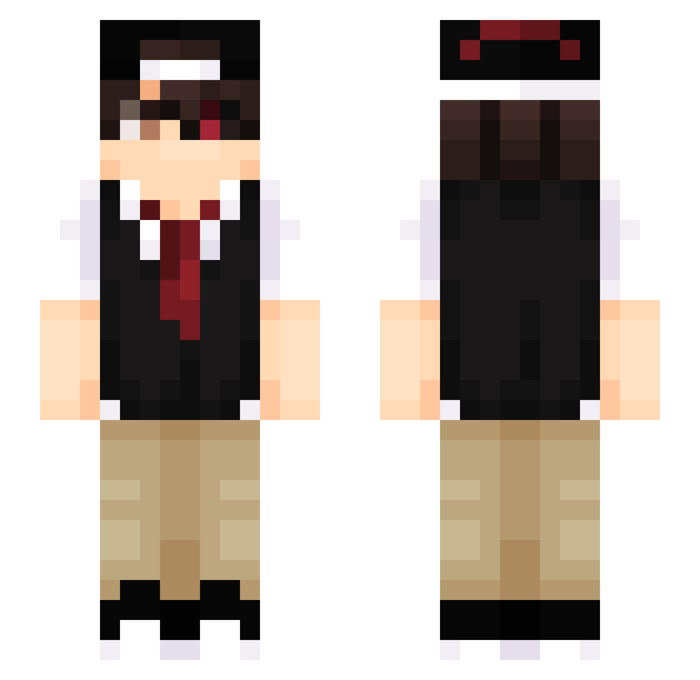 CadeMeuCachorro Minecraft skin, front and back view