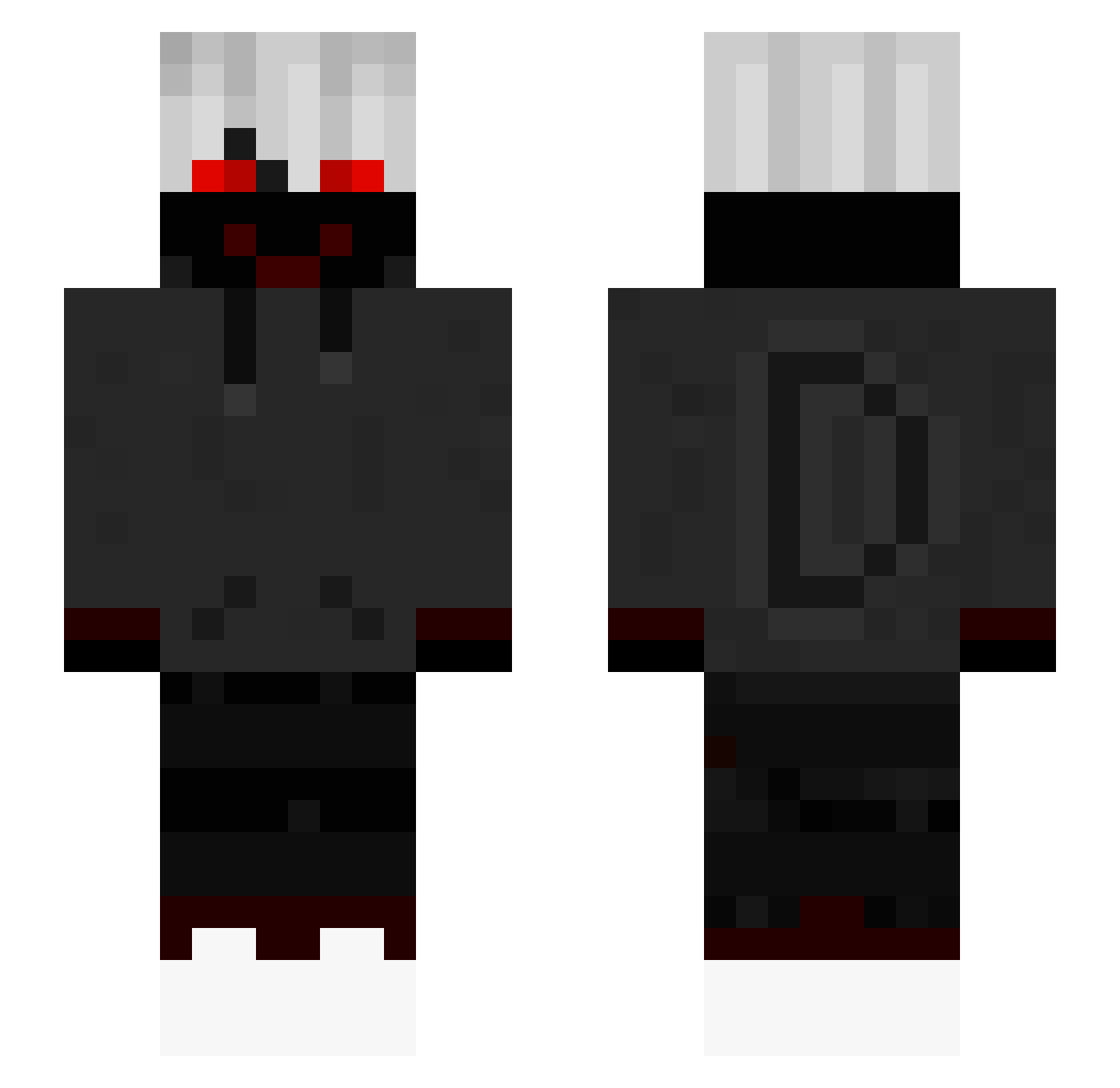 xDAMIROSx Minecraft skin, front and back view