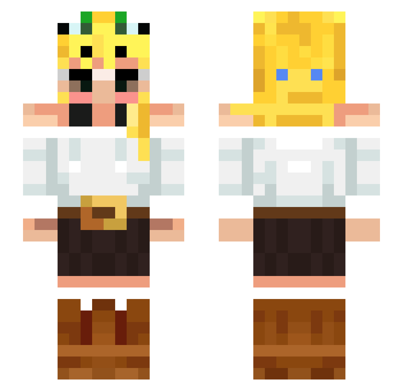 Fimiya Minecraft skin, front and back view