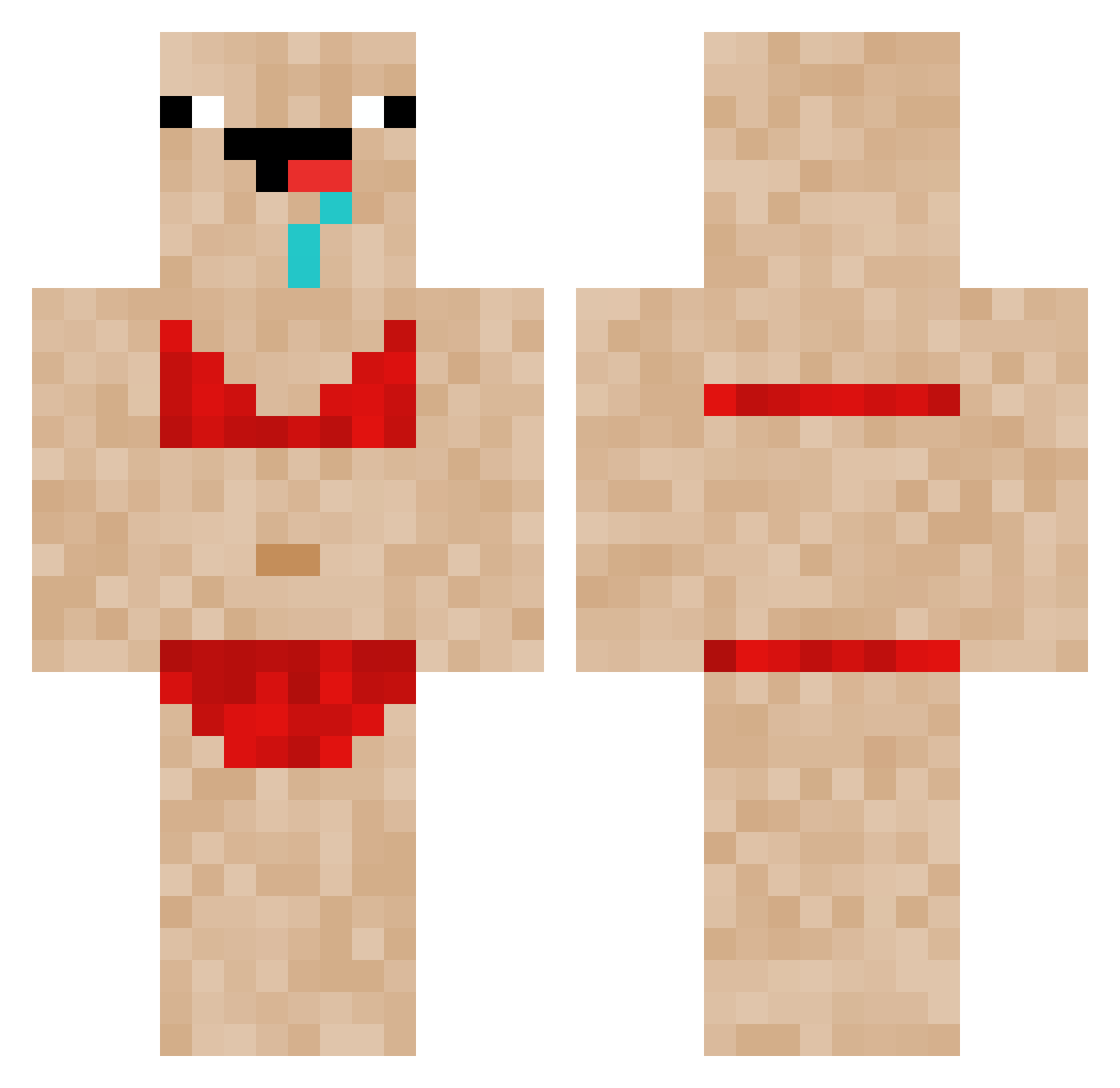 TyOn2000 Minecraft skin, front and back view