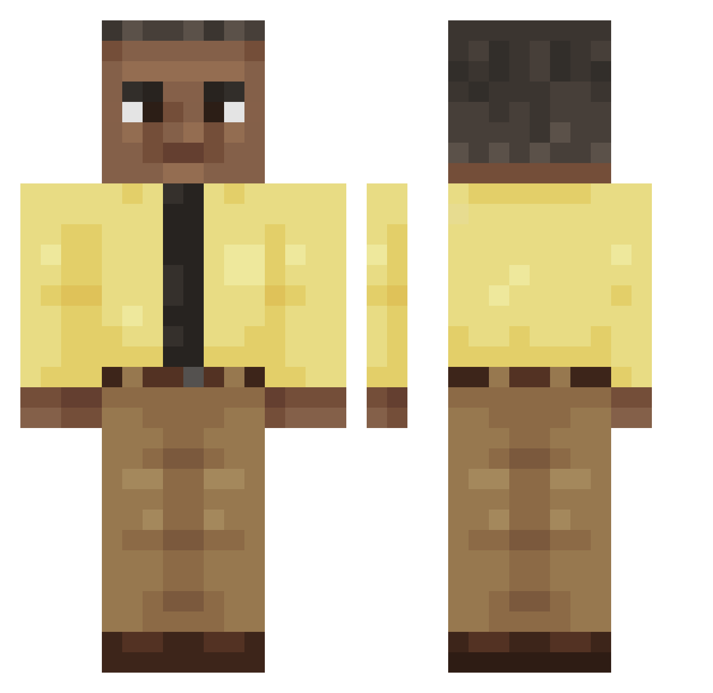 zITeddybear Minecraft skin, front and back view