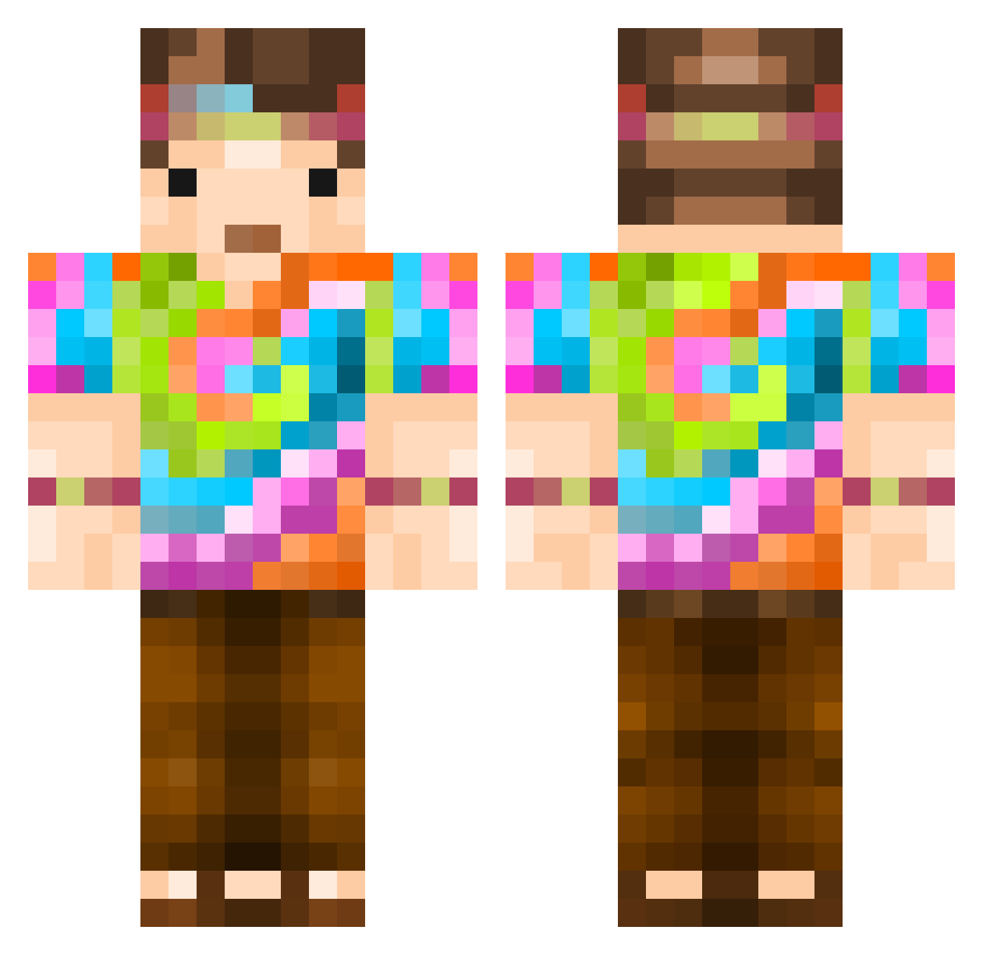 xCrunchyNapkin Minecraft skin, front and back view