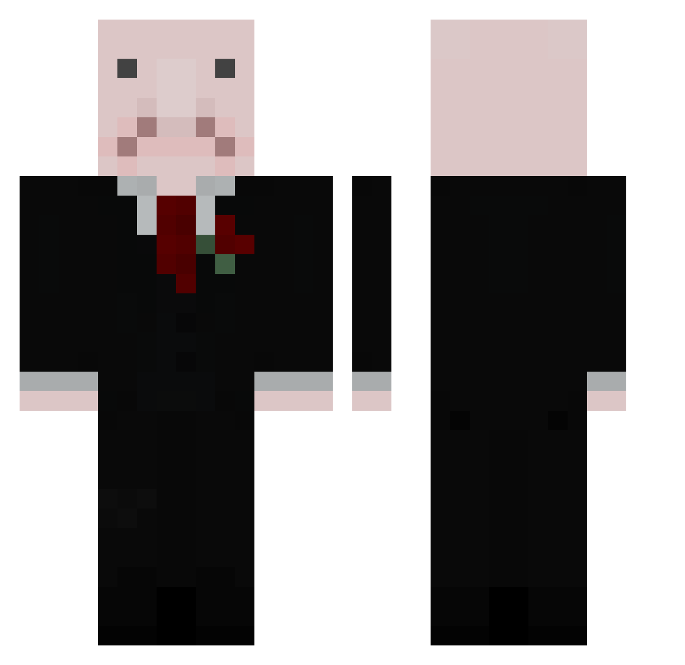 Blobbfisch07 Minecraft skin, front and back view