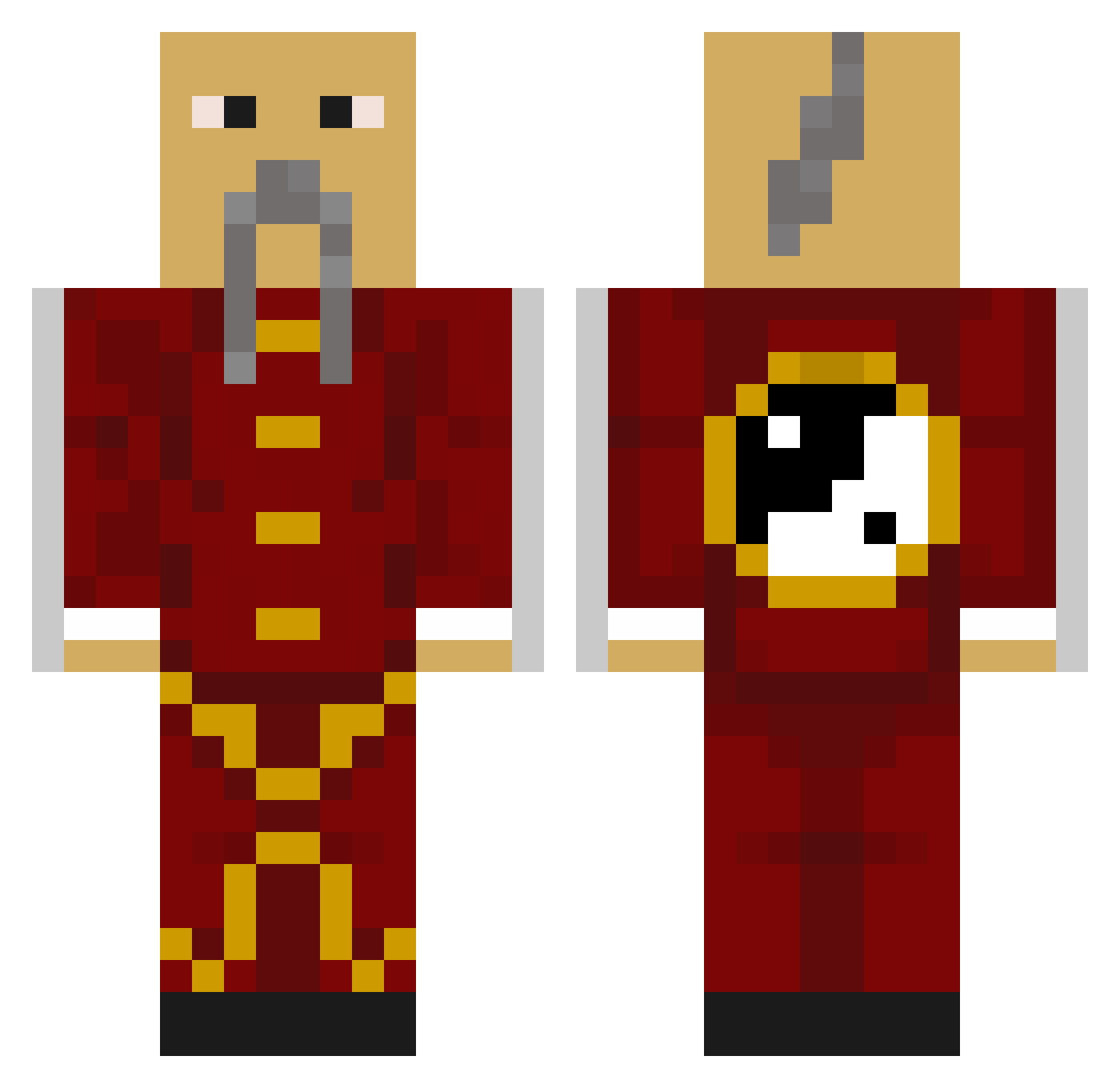patleech97 Minecraft skin, front and back view