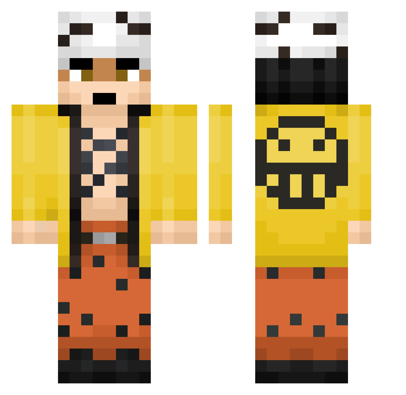 DontBeMadL9 Minecraft skin, front and back view