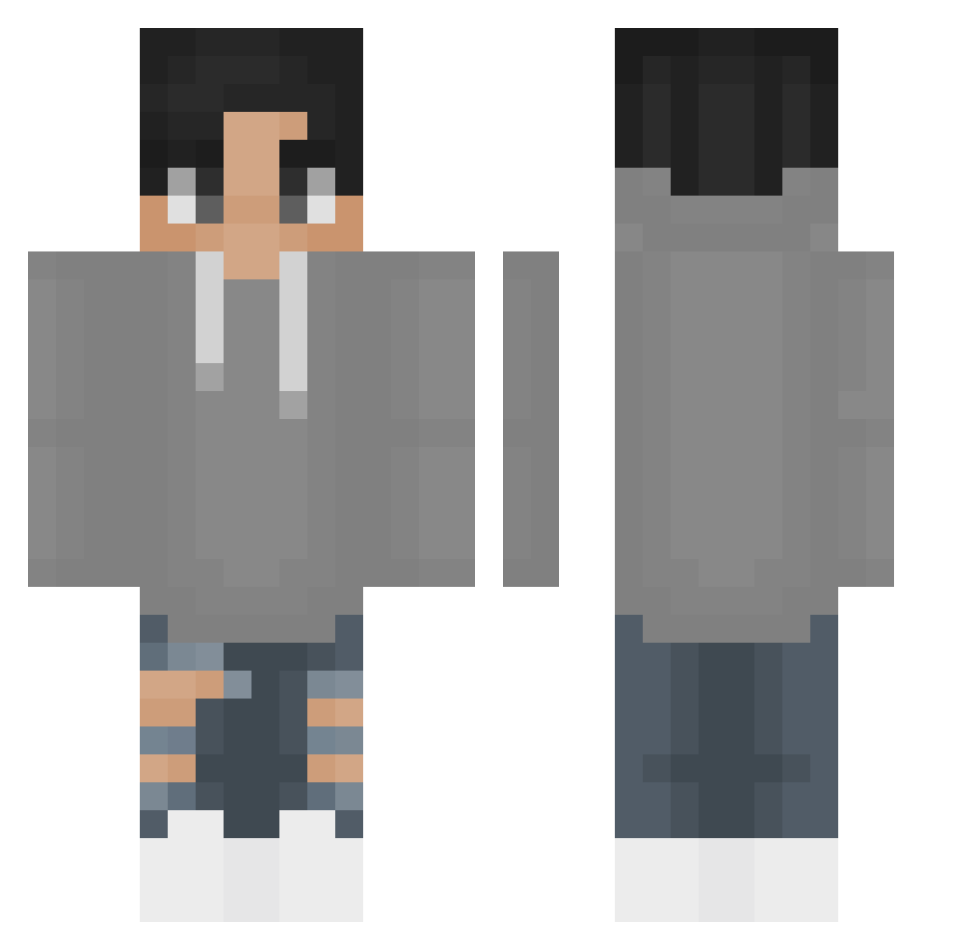 Repents Minecraft skin, front and back view