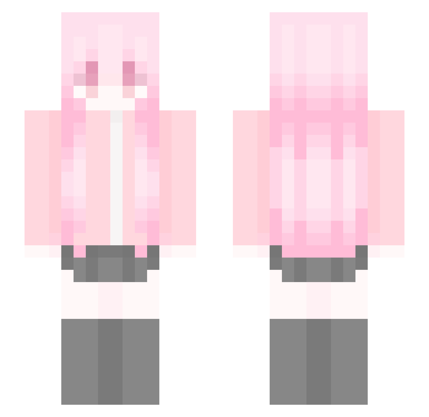 Maercly Minecraft skin, front and back view