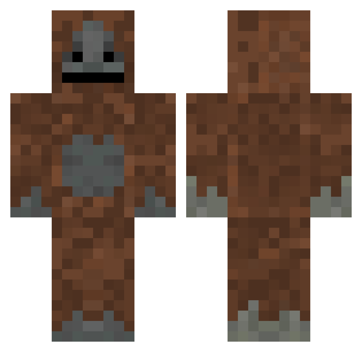 Hotcakes247 Minecraft skin, front and back view