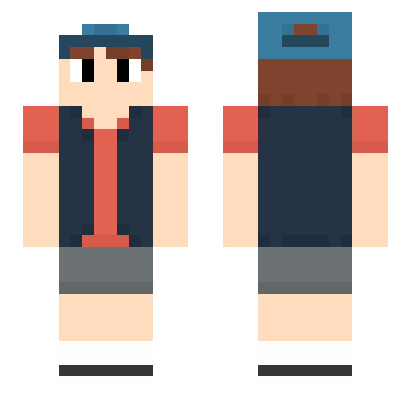 SlurpGlizzy Minecraft skin, front and back view