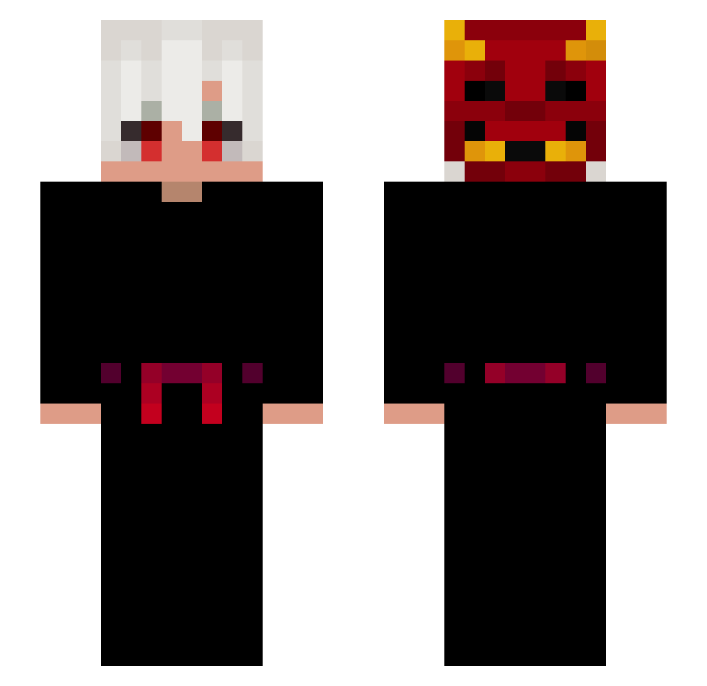 eko61ts Minecraft skin, front and back view