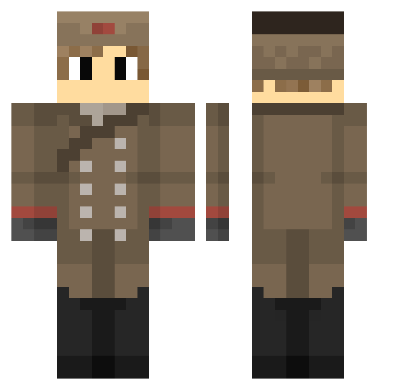 DeMonic_bush39 Minecraft skin, front and back view