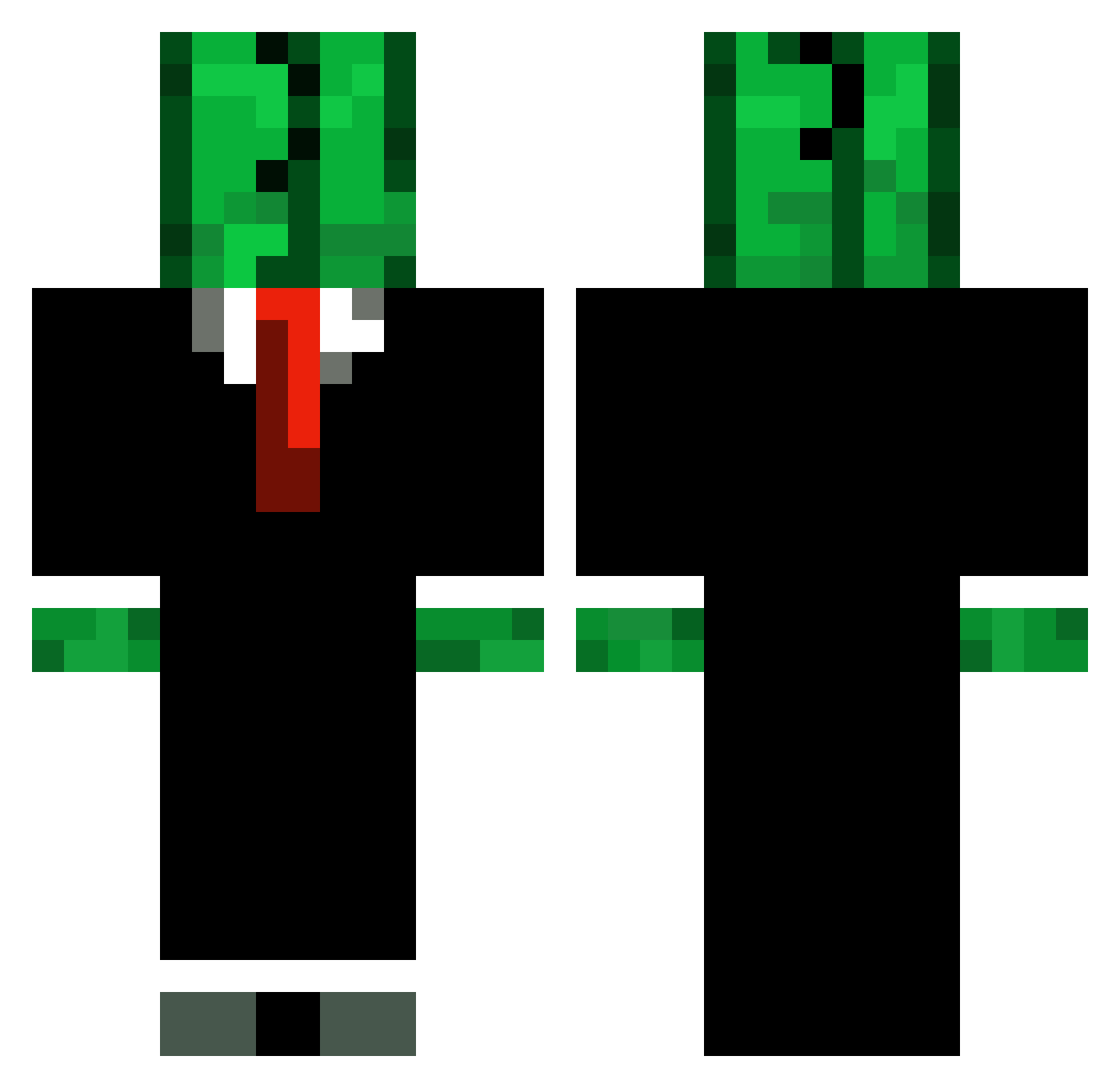 Kaktus_Jake Minecraft skin, front and back view