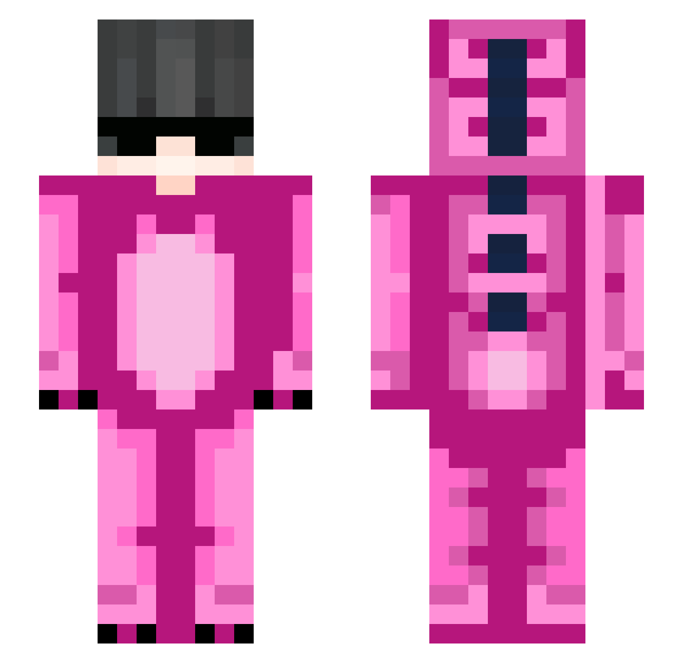 itzraller Minecraft skin, front and back view