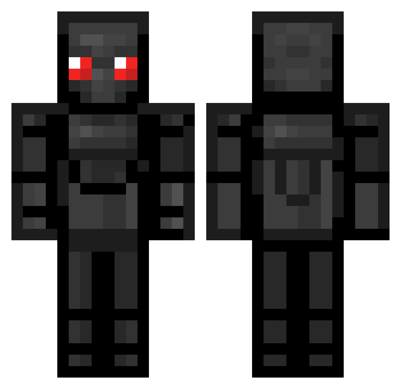SkittleSumss Minecraft skin, front and back view
