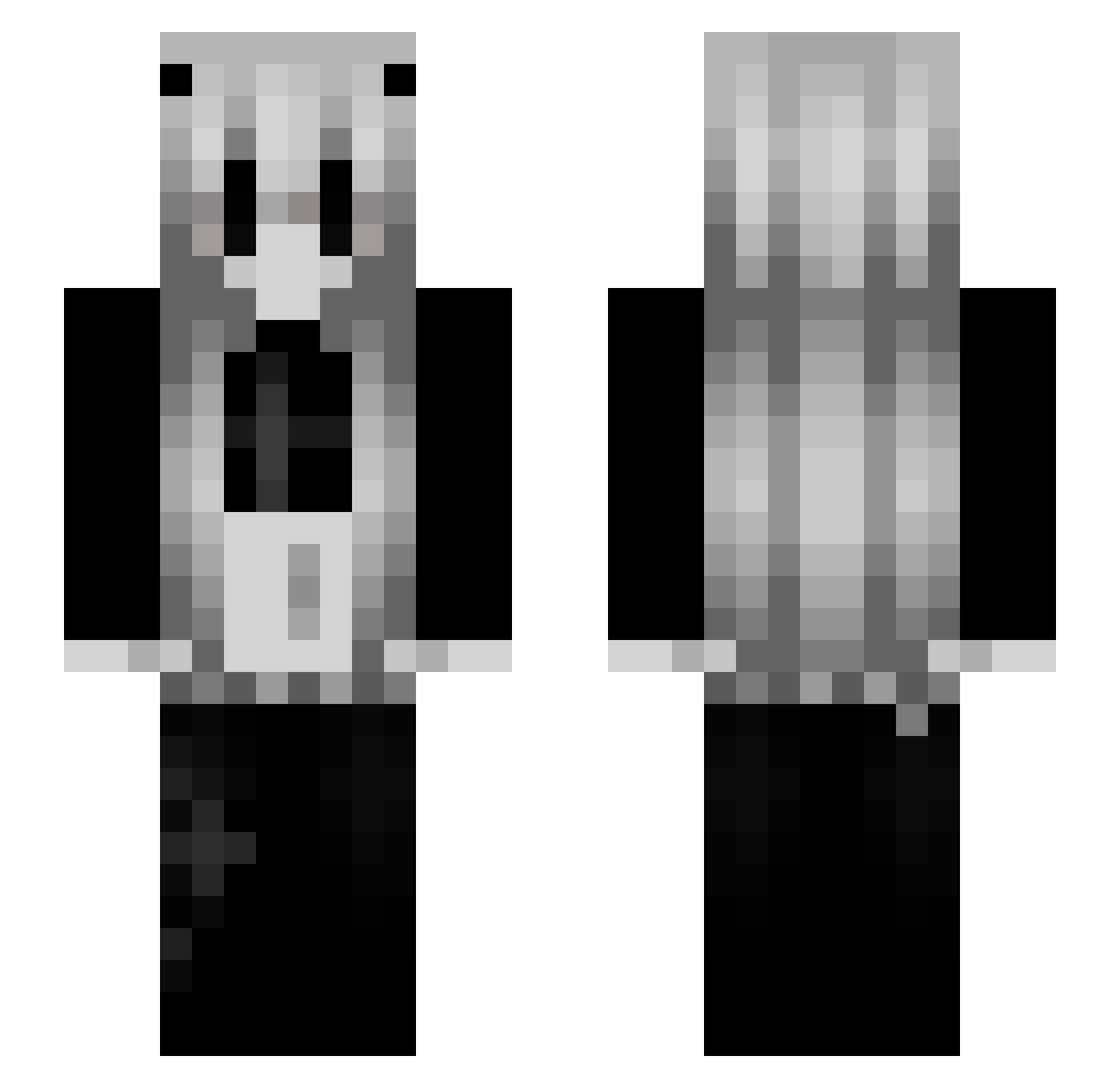 Underrated_ Minecraft skin, front and back view