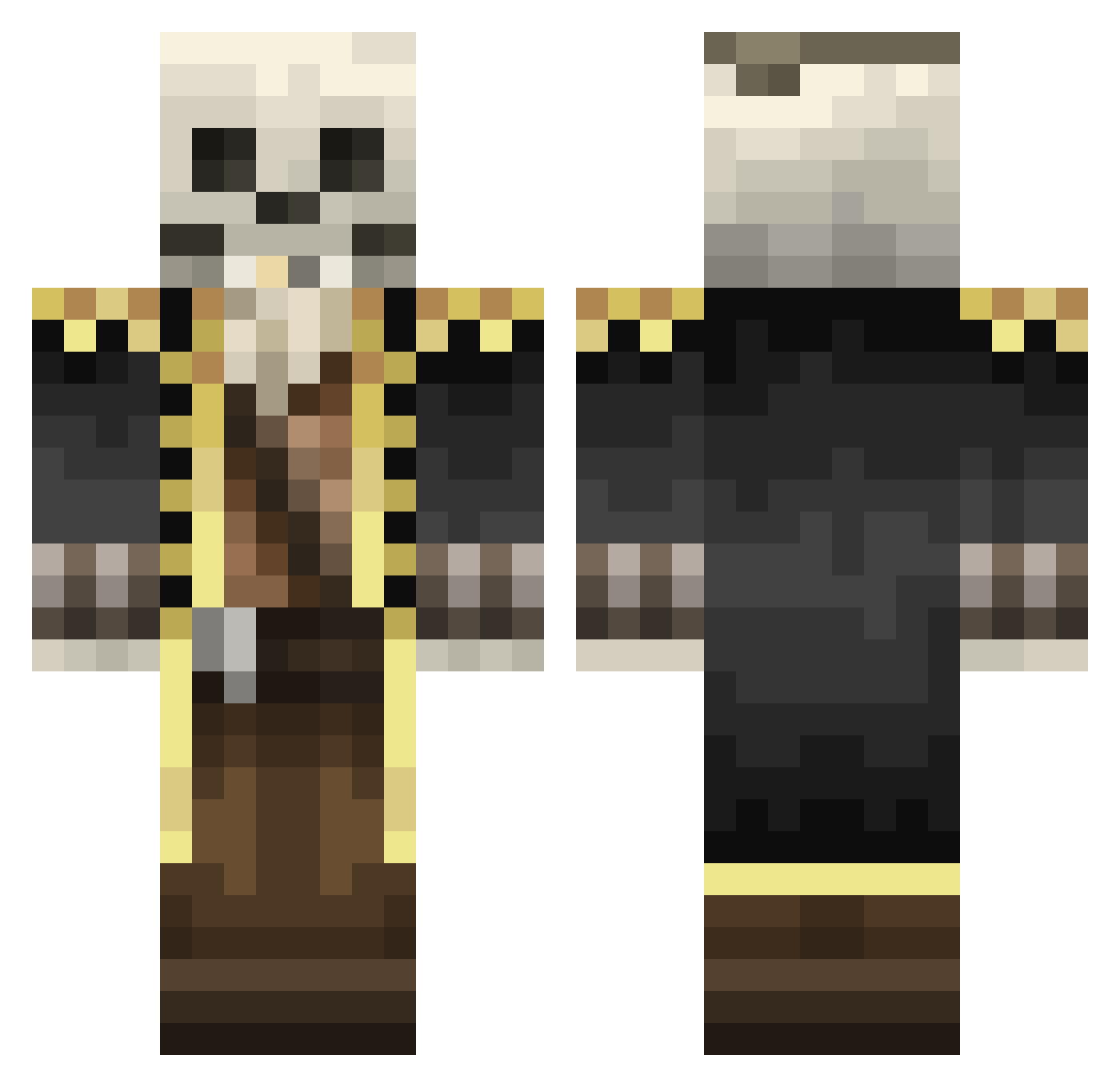 TheTigerBryson Minecraft skin, front and back view