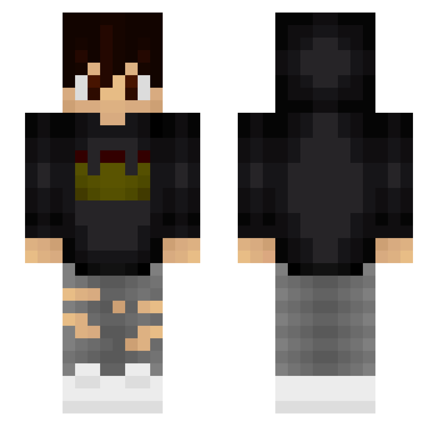 snail_of_terror Minecraft skin, front and back view