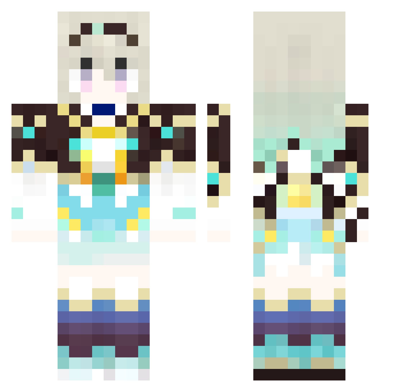 SSRB_Max Minecraft skin, front and back view
