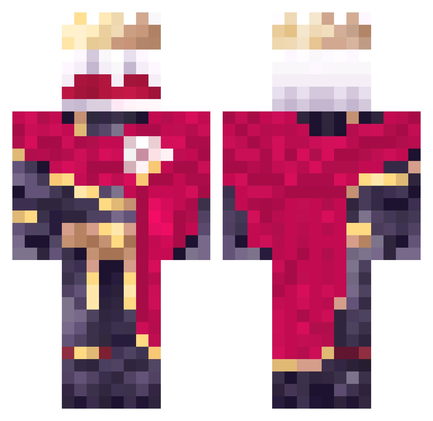 riolomon21 Minecraft skin, front and back view